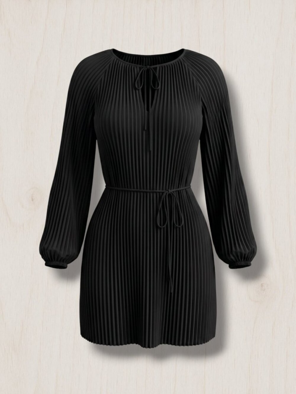 Banana Republic NWT Black Multi Stretch Pleated Drawstring Eyelet‎ Dress M